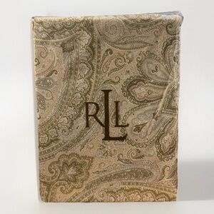 Ralph Lauren Paisley Yellow Fenton 100% Cotton Round 70” Tablecloth